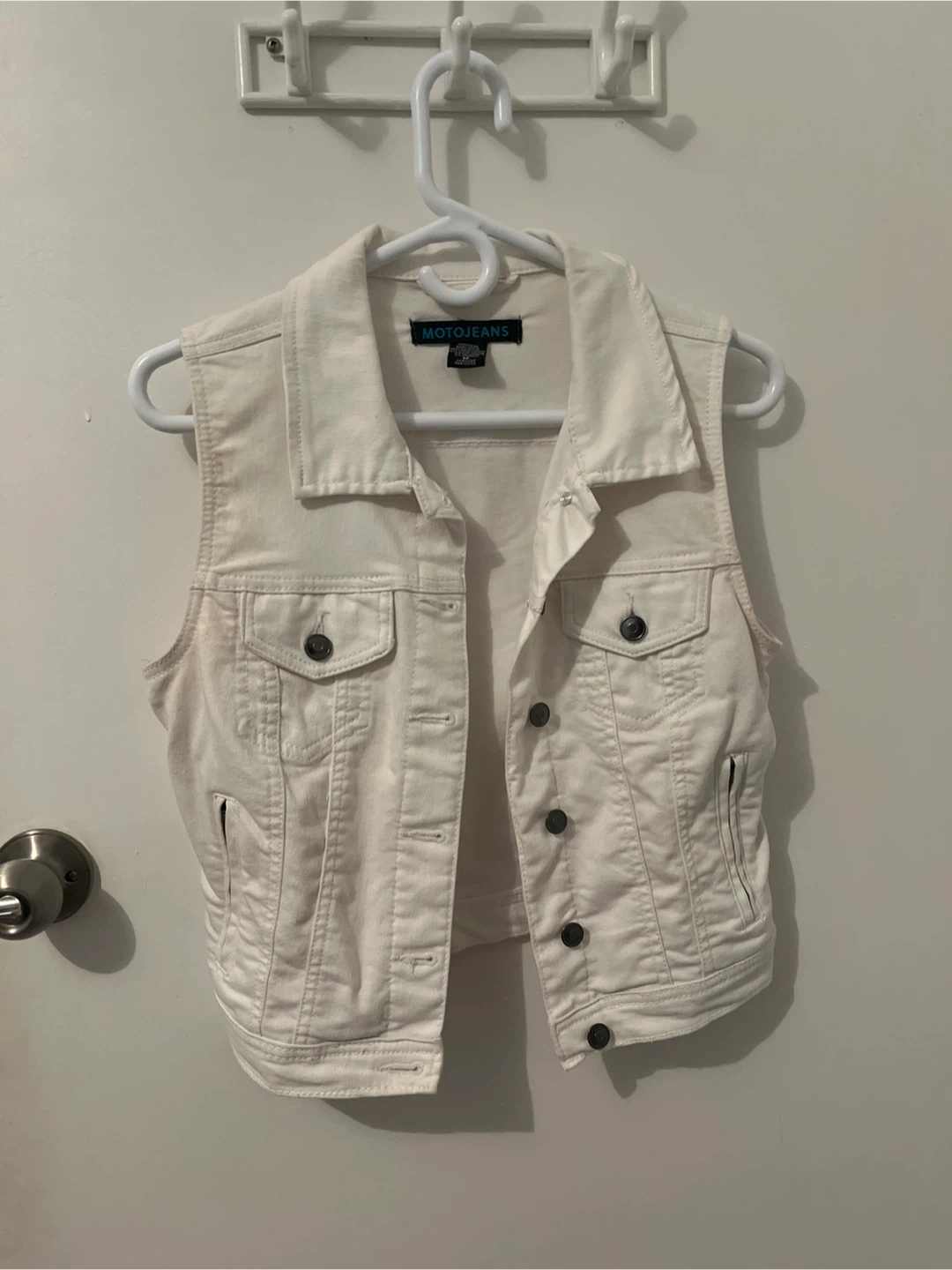 White MotoJeans Denim Vest