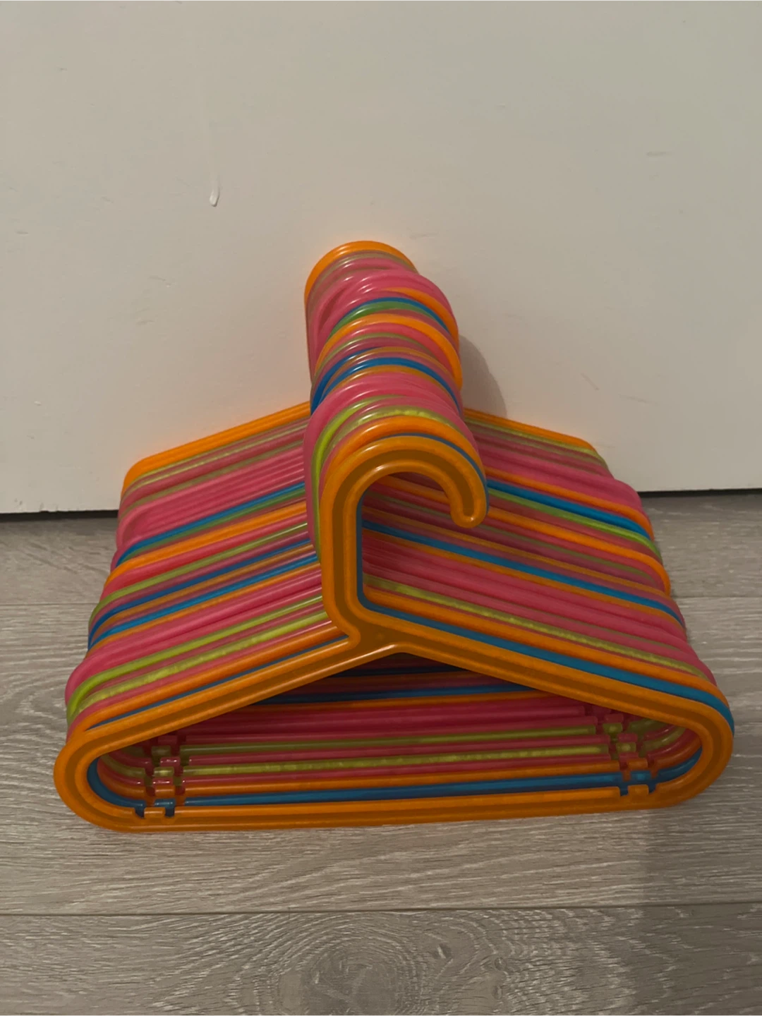 36 Multicoloured Plastic Clothes Hangers