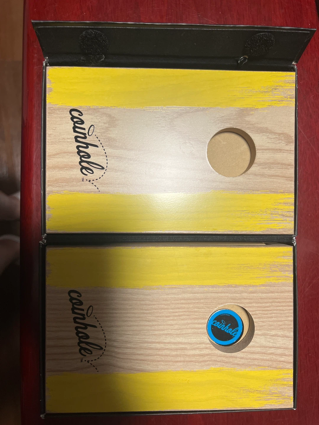 Cornhole Game Set - Yellow Stripes