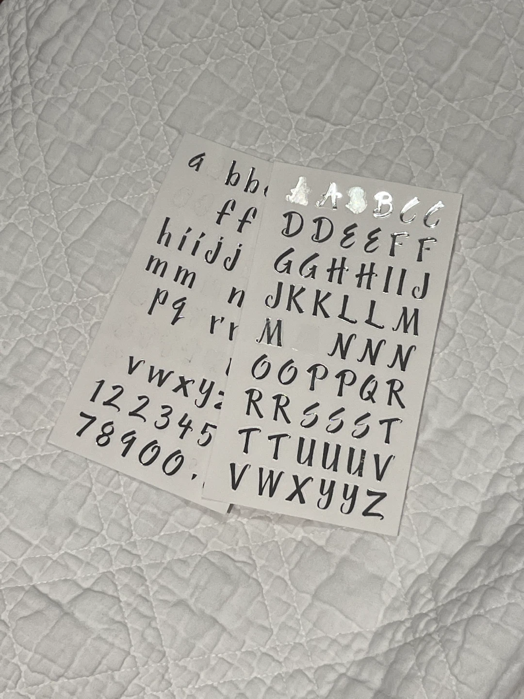 Assorted scrapbooking stickers and decor