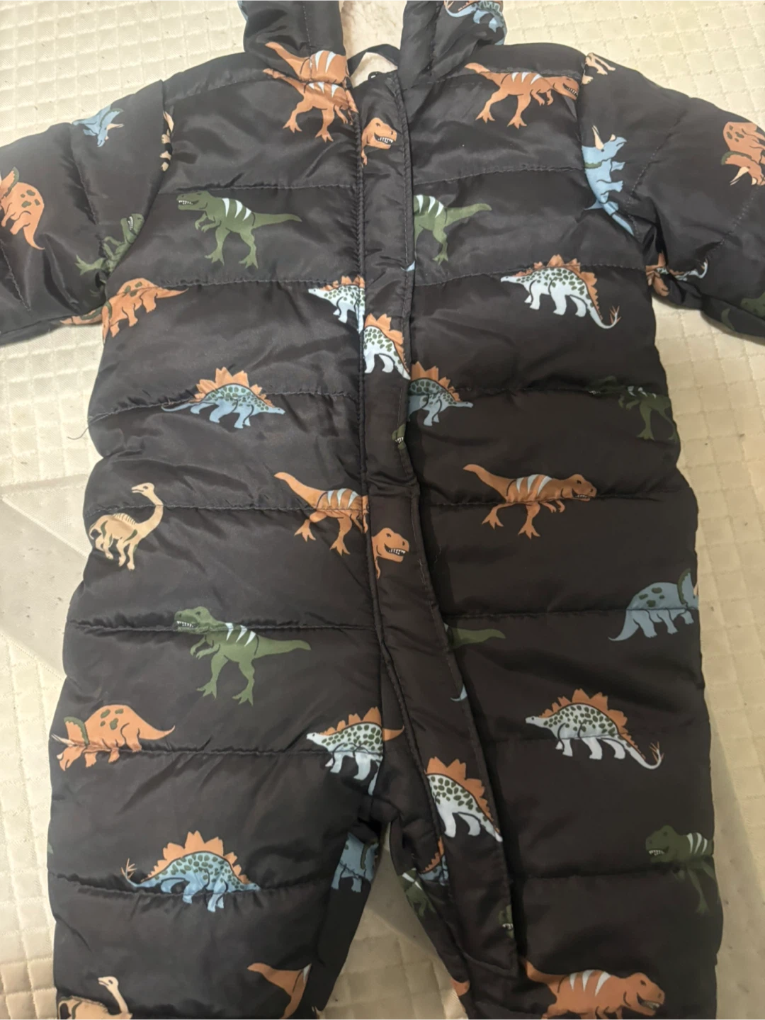 Baby Dinosaur Print Winter Snowsuit - photo 4