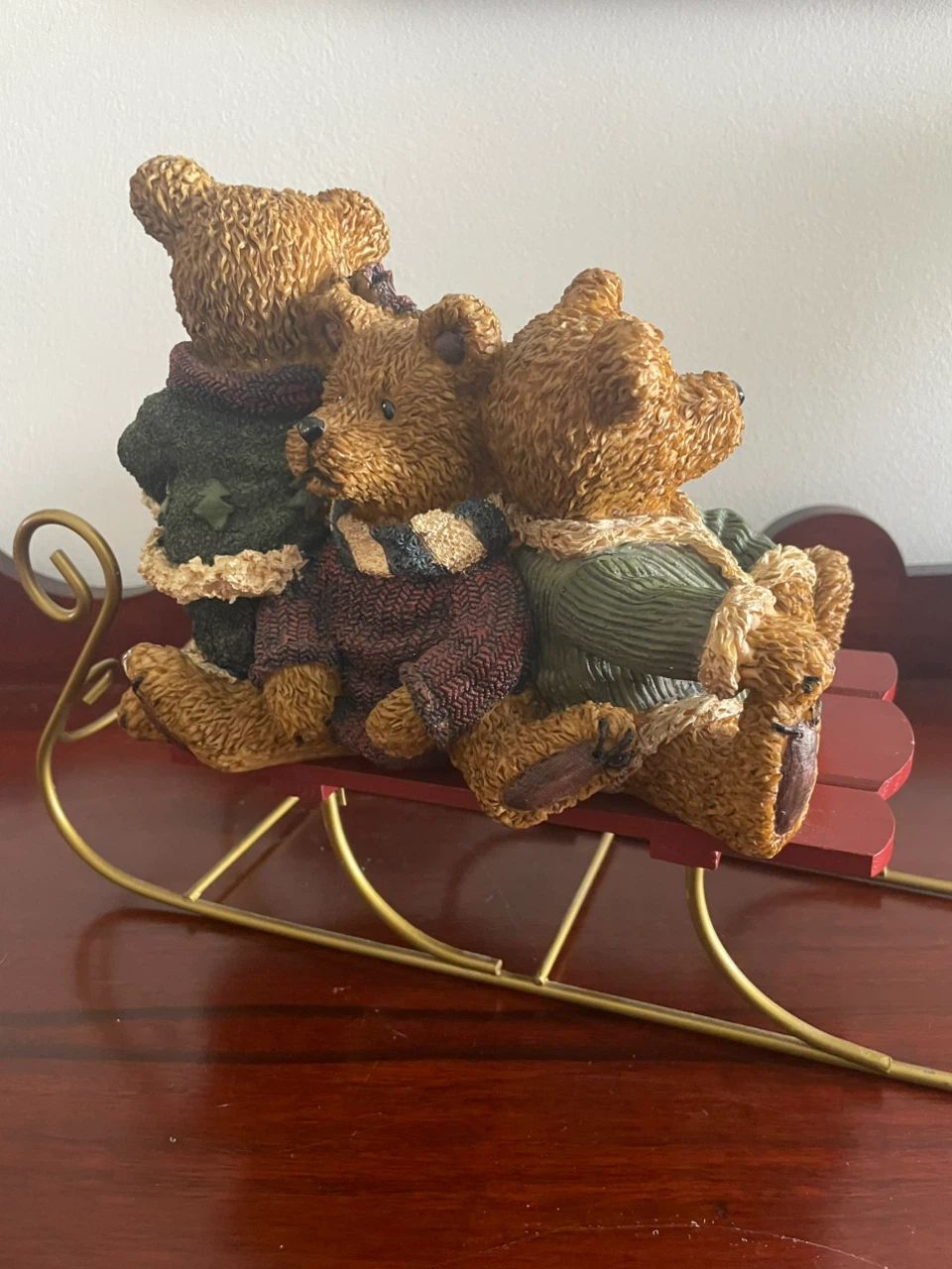 Christmas Teddy Bear Sleigh Decor - photo 2