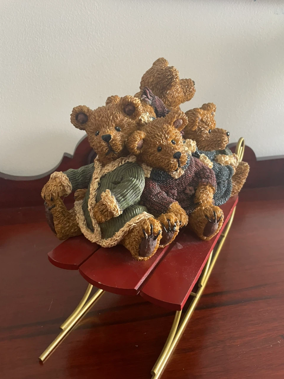 Christmas Teddy Bear Sleigh Decor - photo 3