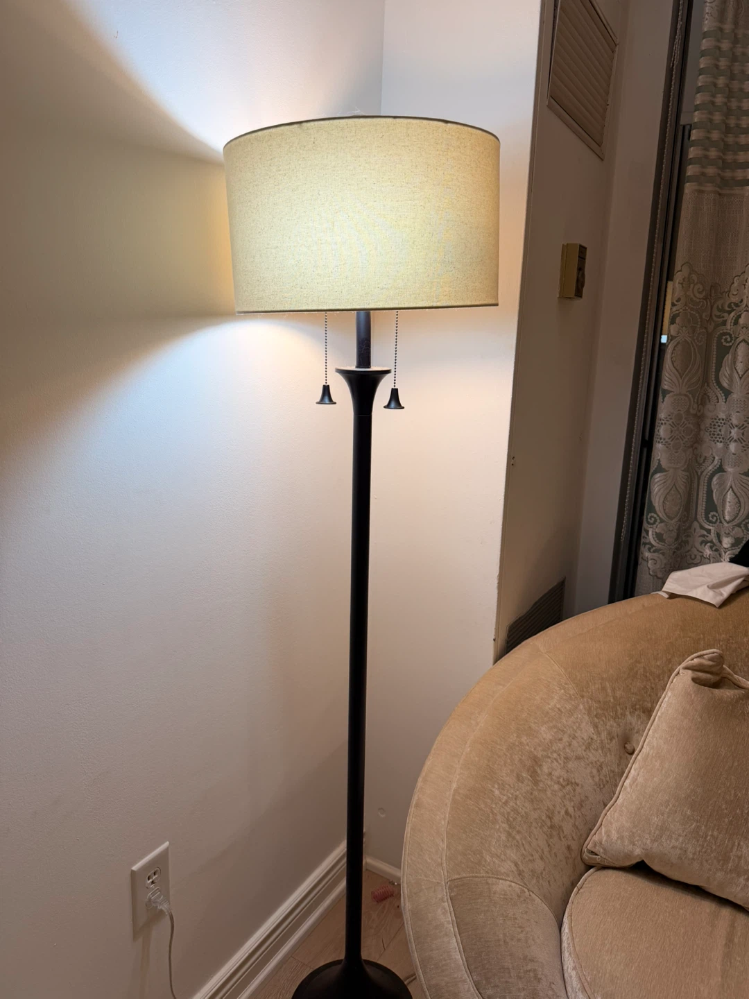 Floor Lamp with Tree Silhouette Base