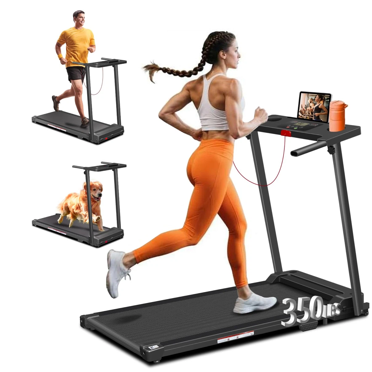 ApexNexus Walking Pad Treadmill with Incline Handle