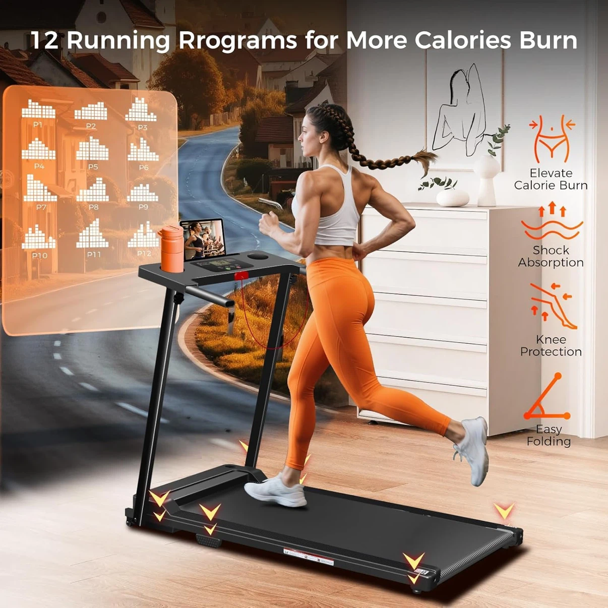 ApexNexus Walking Pad Treadmill with Incline Handle - photo 2