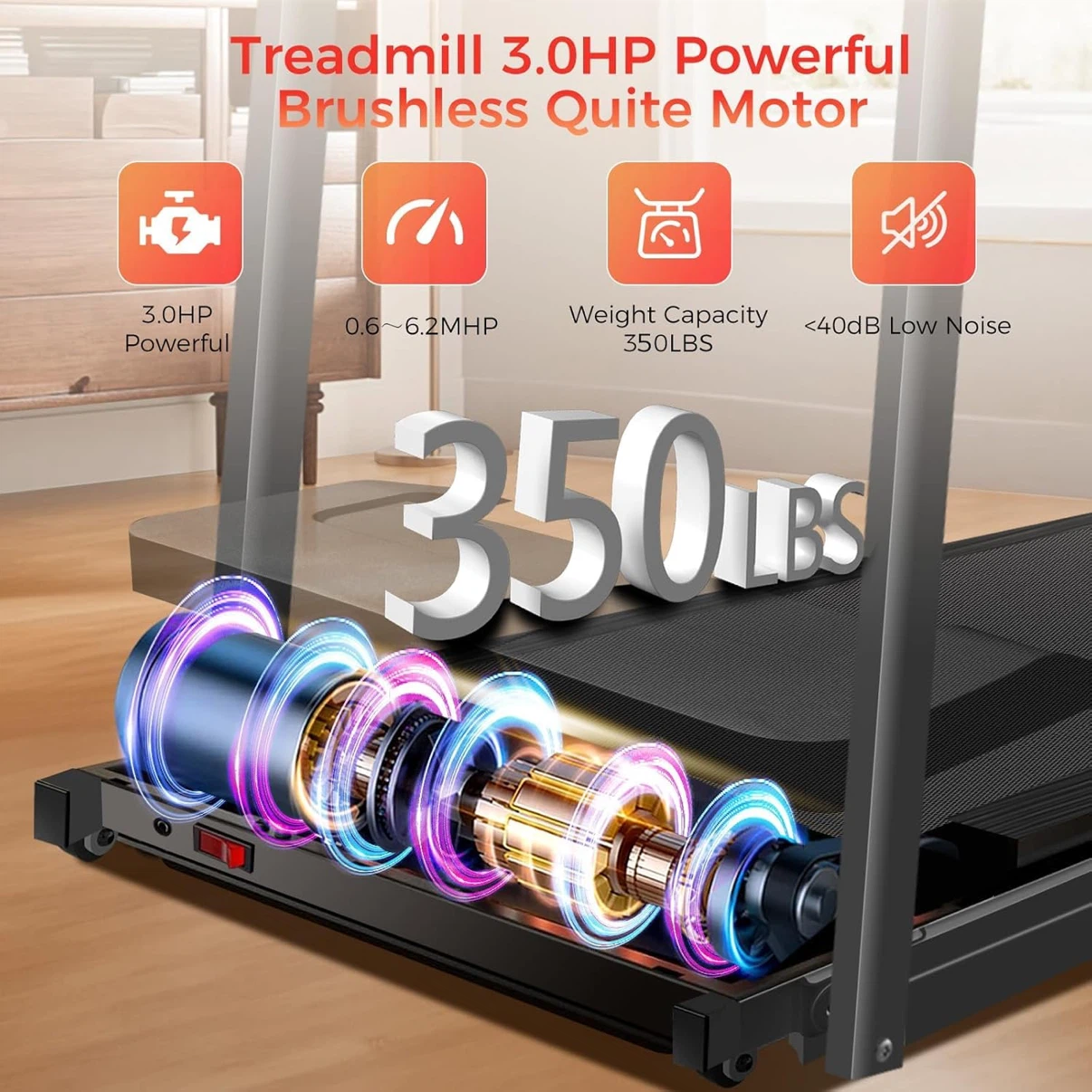 ApexNexus Walking Pad Treadmill with Incline Handle - photo 3