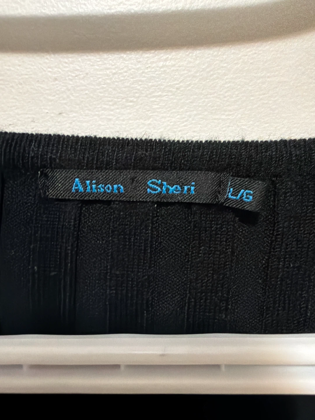 Alison Sheri Black Ribbed Sweater with Zipper Detail - photo 4