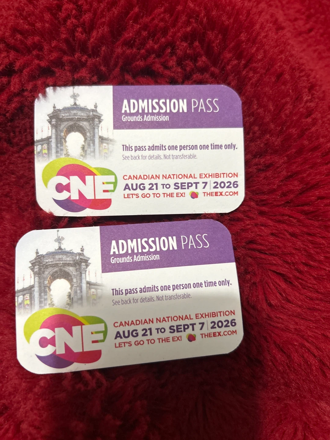 2 x Canadian National Exhibition Admission Passes 2026
