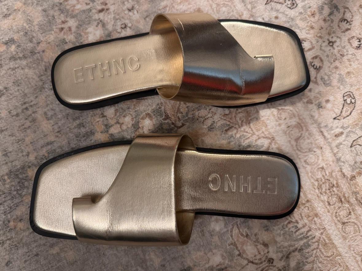ETHNC Gold Slide Sandals - photo 3