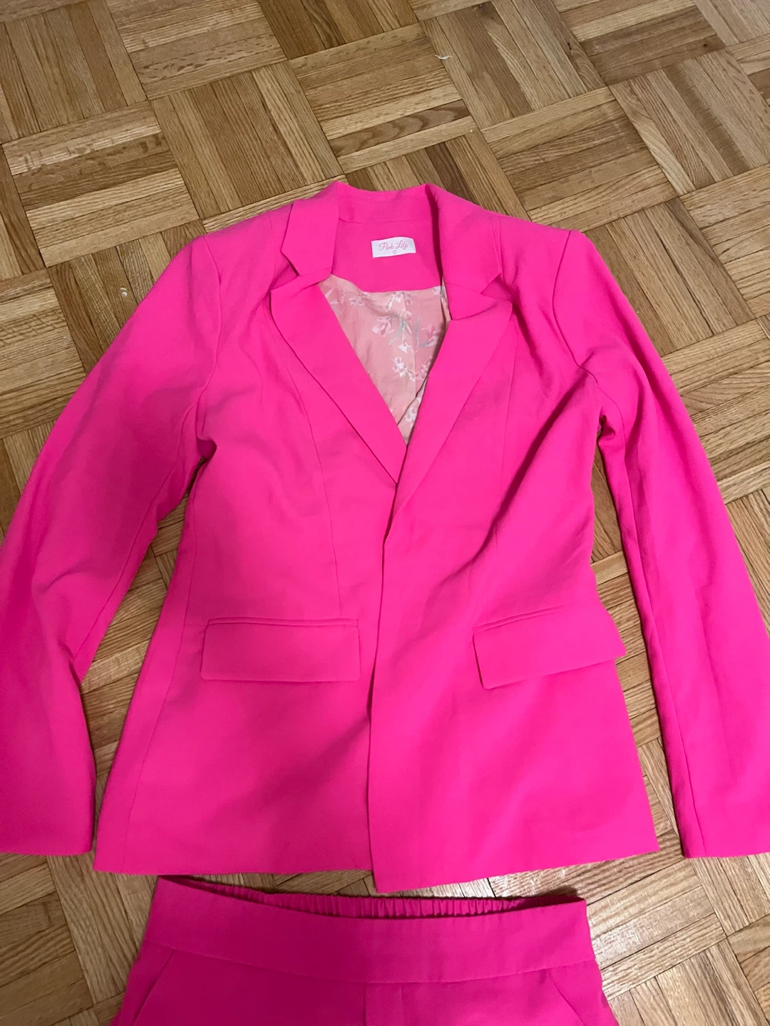 Pink Lily Hot Pink Blazer & Shorts Set – Size S - photo 2