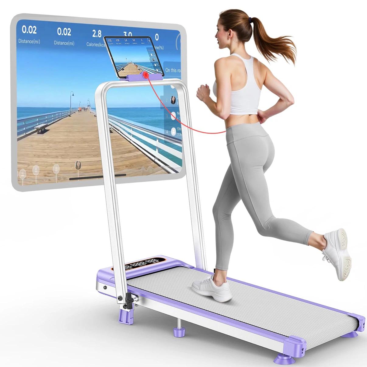 Walking Pad Treadmill with 10% Incline
