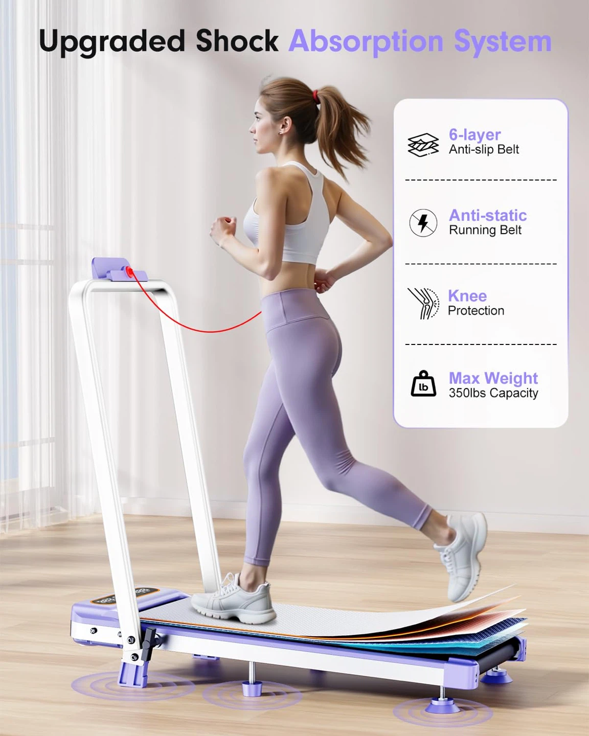 Walking Pad Treadmill with 10% Incline - photo 5