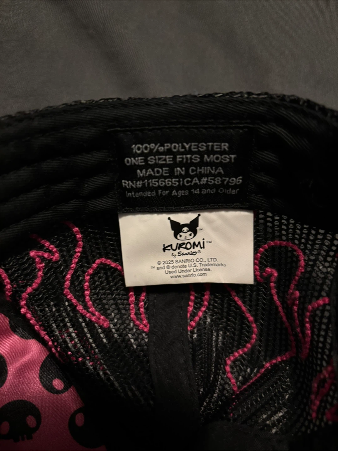 Kuromi Sanrio Trucker Hat - photo 3