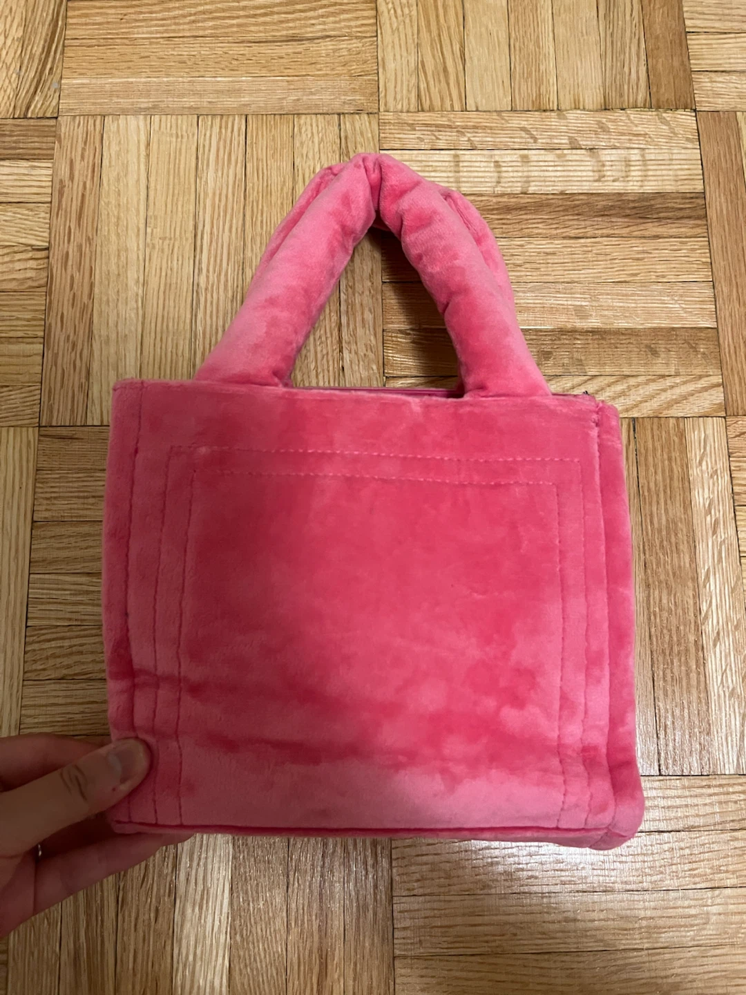 Juicy Couture Pink Velour Rhinestone Tote Bag - photo 3