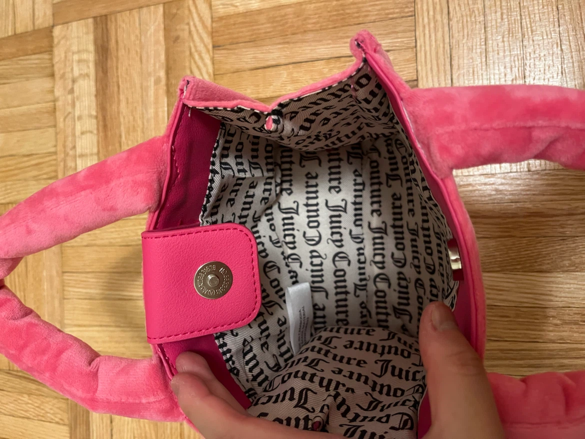Juicy Couture Pink Velour Rhinestone Tote Bag - photo 5