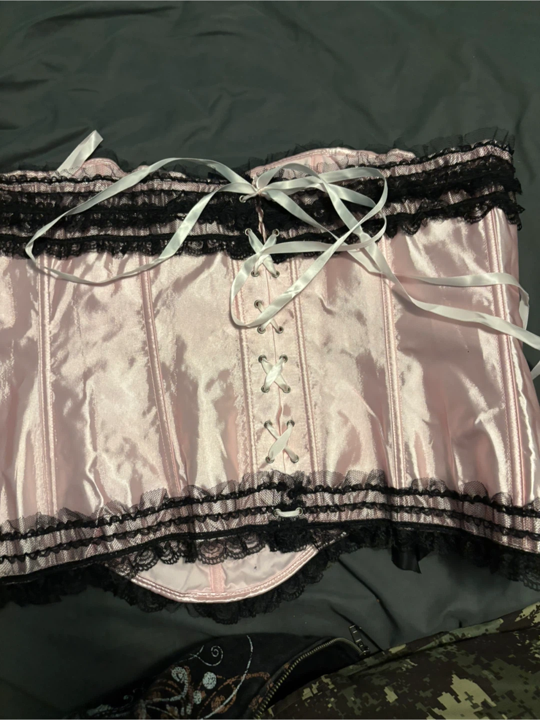 Pink and Black Lace Corset - photo 2