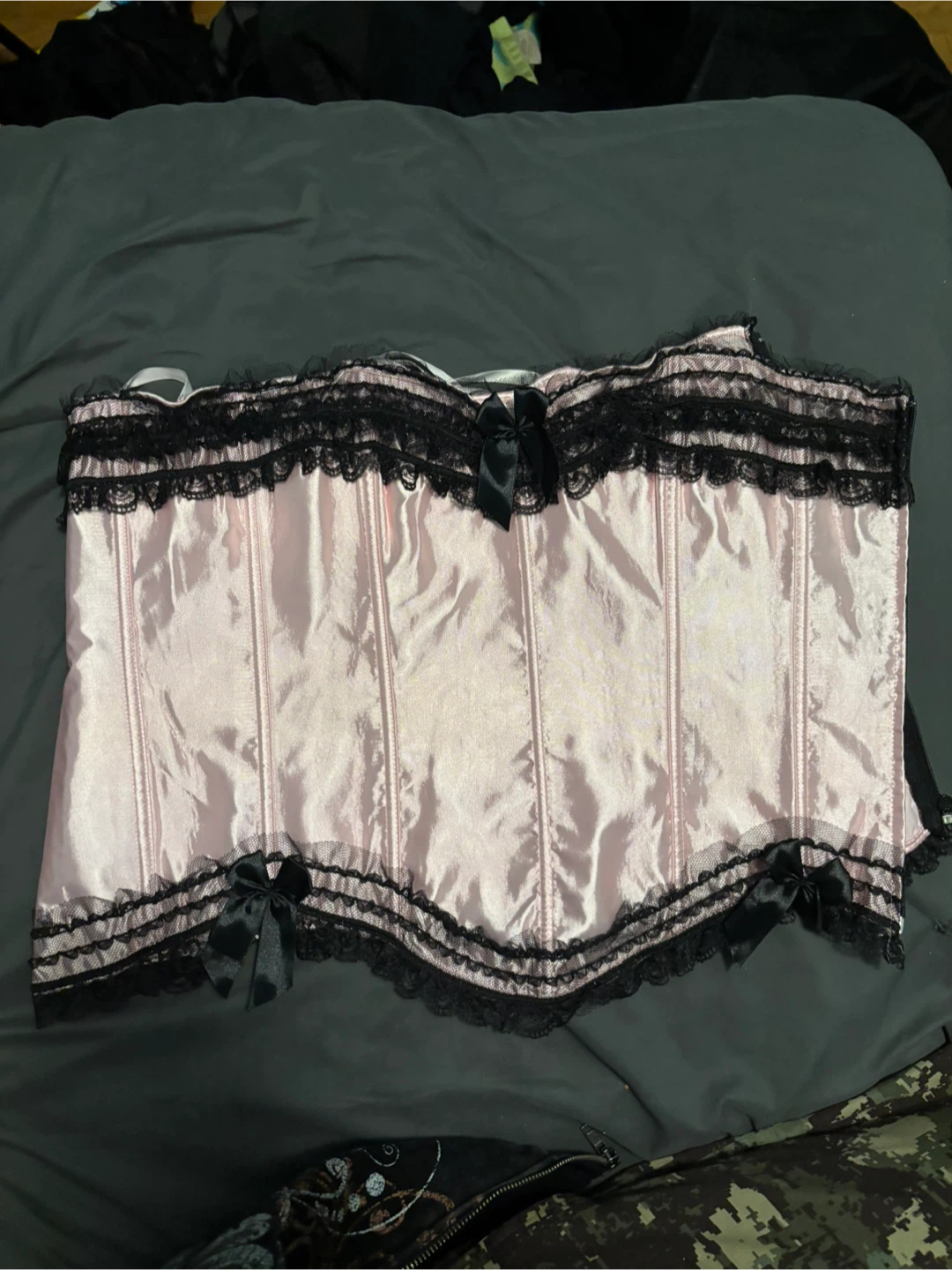 Pink and Black Lace Corset - photo 3