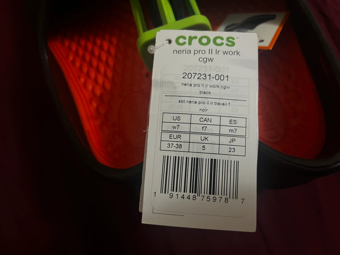 Crocs Neria Pro II Work Clogs Size W7