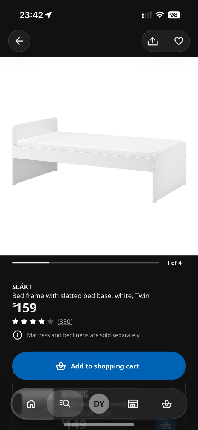 Moving/Last Minute IKEA Bed Frame, Mattress - photo 5
