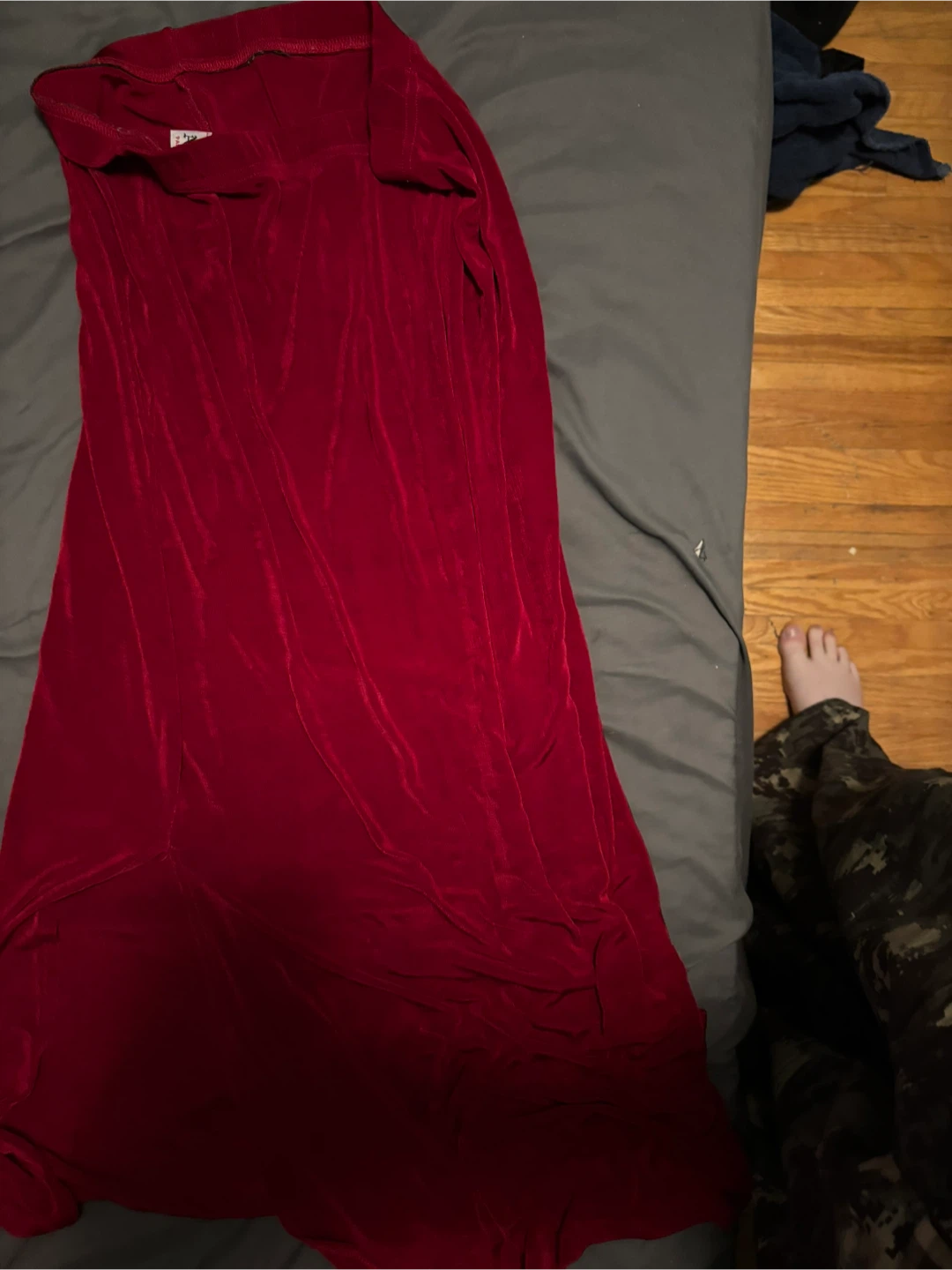 Amanda Red Velvet Maxi Skirt - photo 2