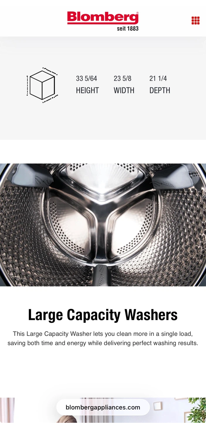 Blomberg WM72200W Front Load Washer - photo 2