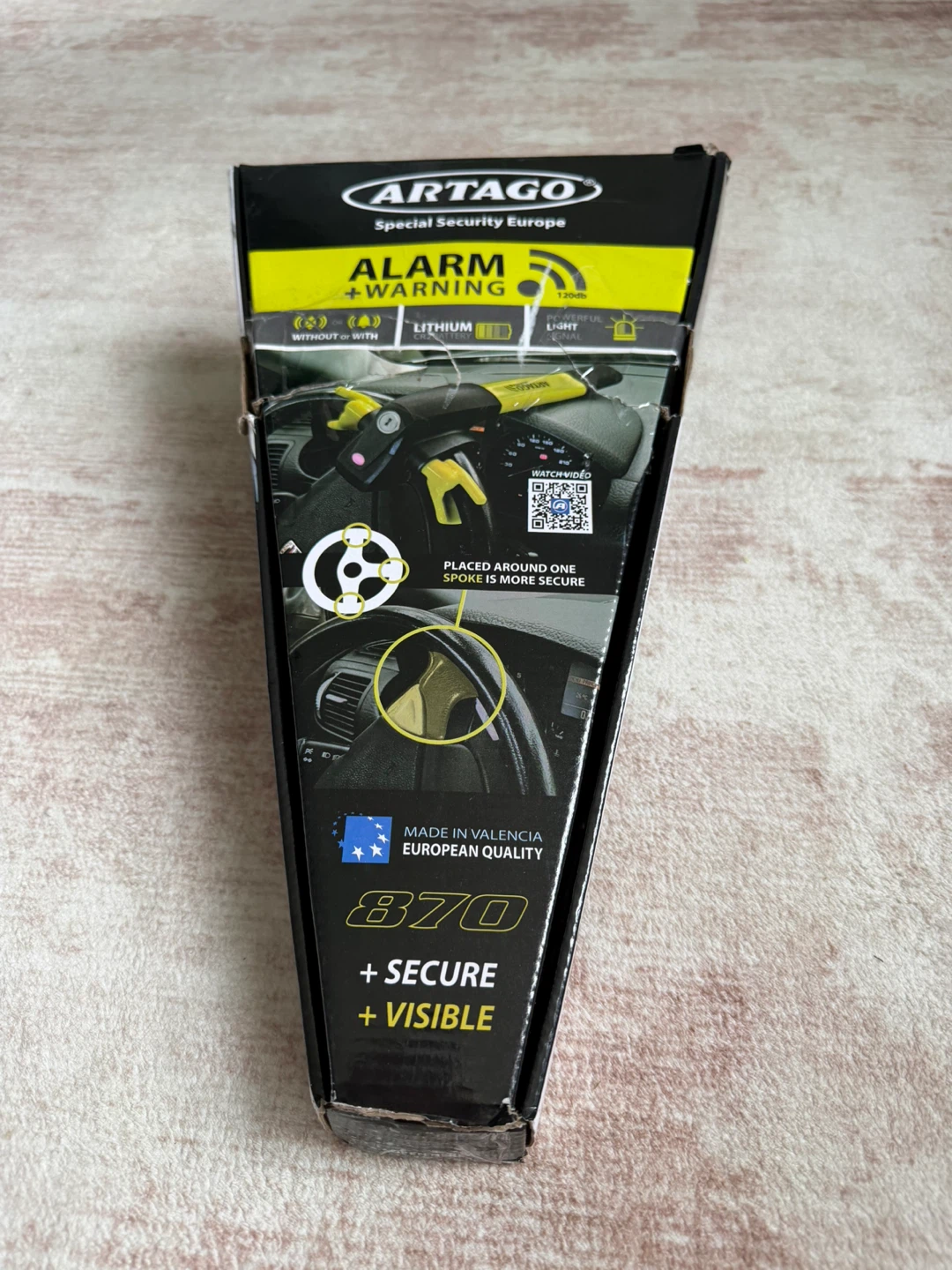 ARTAGO 870 Alarm + Secure Steering Wheel Lock