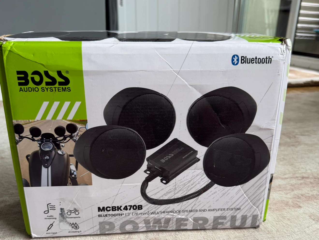 BOSS Audio MCBK470B Weatherproof Speaker and Amplifier System