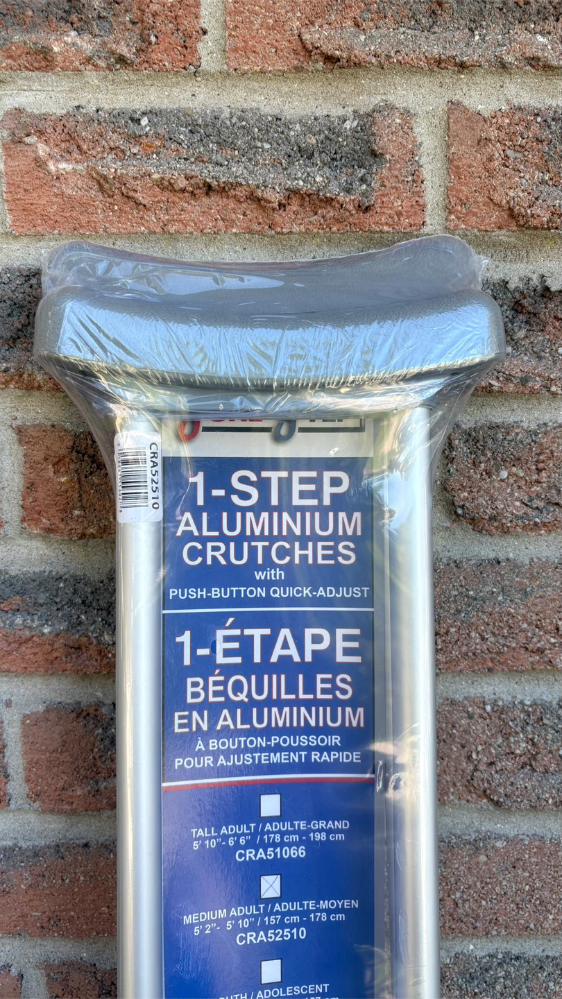 Sure-Step Medium Adult Aluminium Crutches