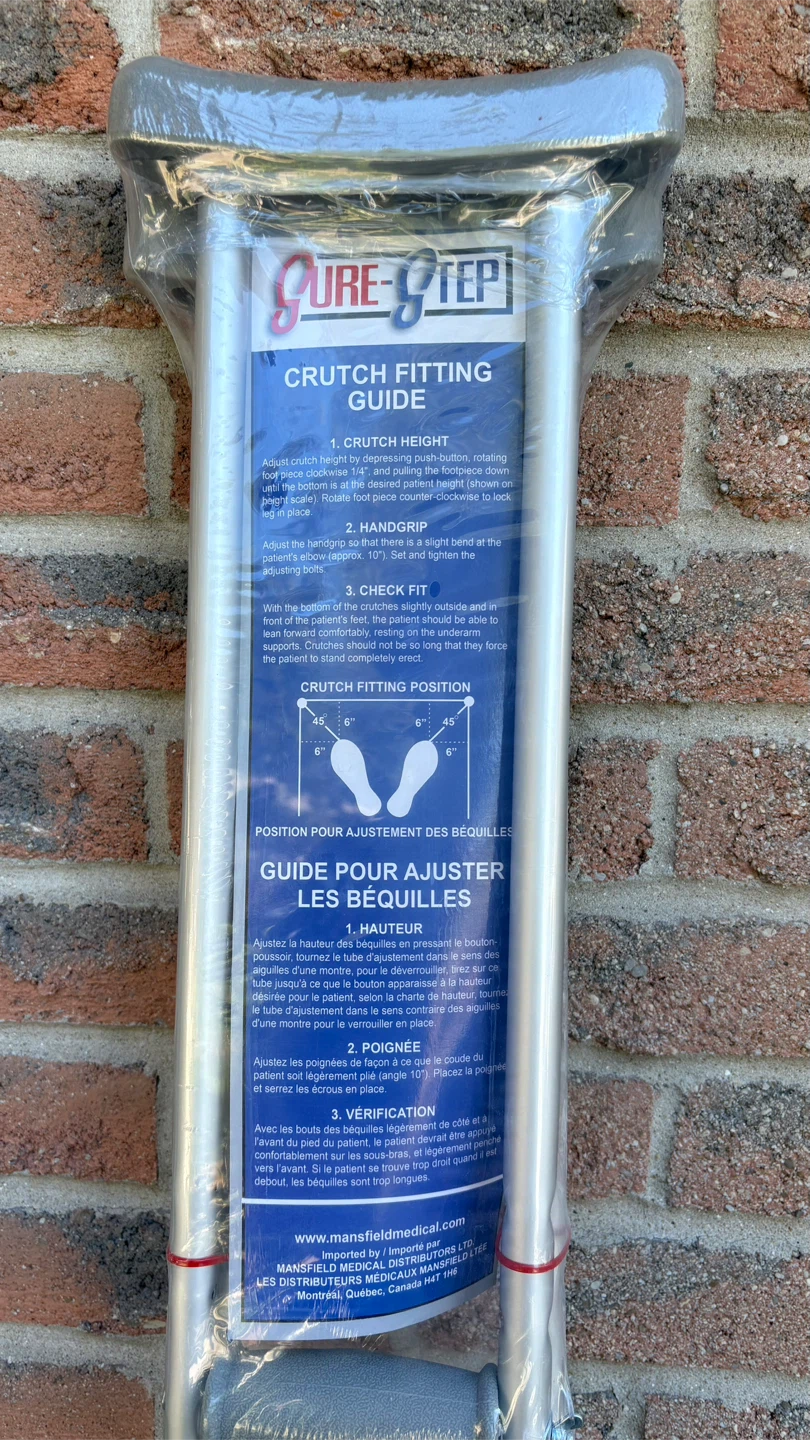 Sure-Step Medium Adult Aluminium Crutches - photo 2