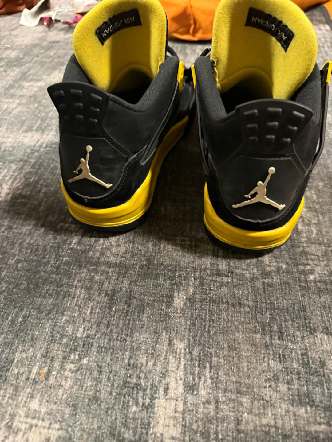 Air Jordan 4 Retro Black Yellow Sneakers - photo 2
