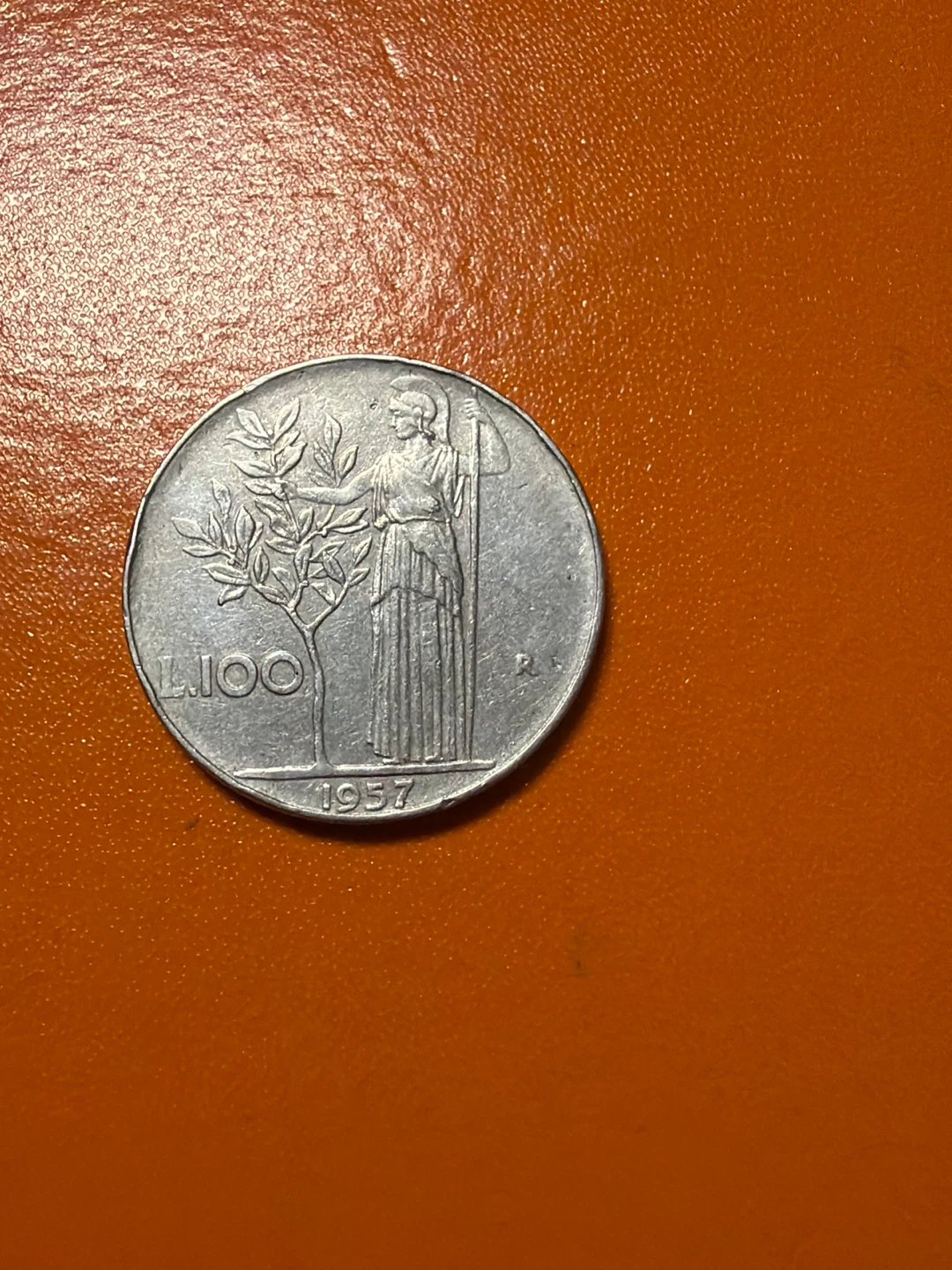 1957 Italian 100 Lire Coin - photo 2