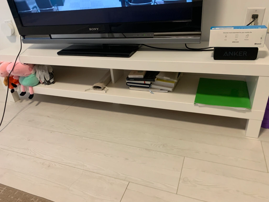 Sony Bravia TV and IKEA white media stand - photo 2