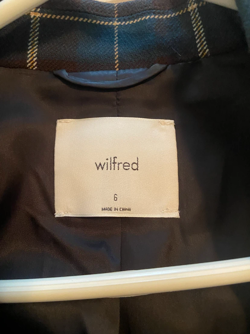 Wilfred Plaid Double-Breasted Blazer