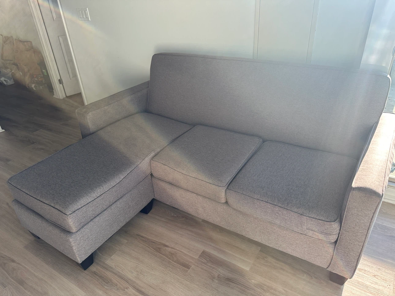 Grey sectional sofa with chaise - photo 3