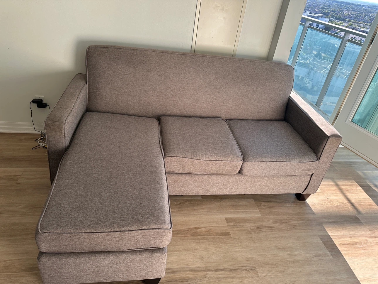 Grey sectional sofa with chaise - photo 4