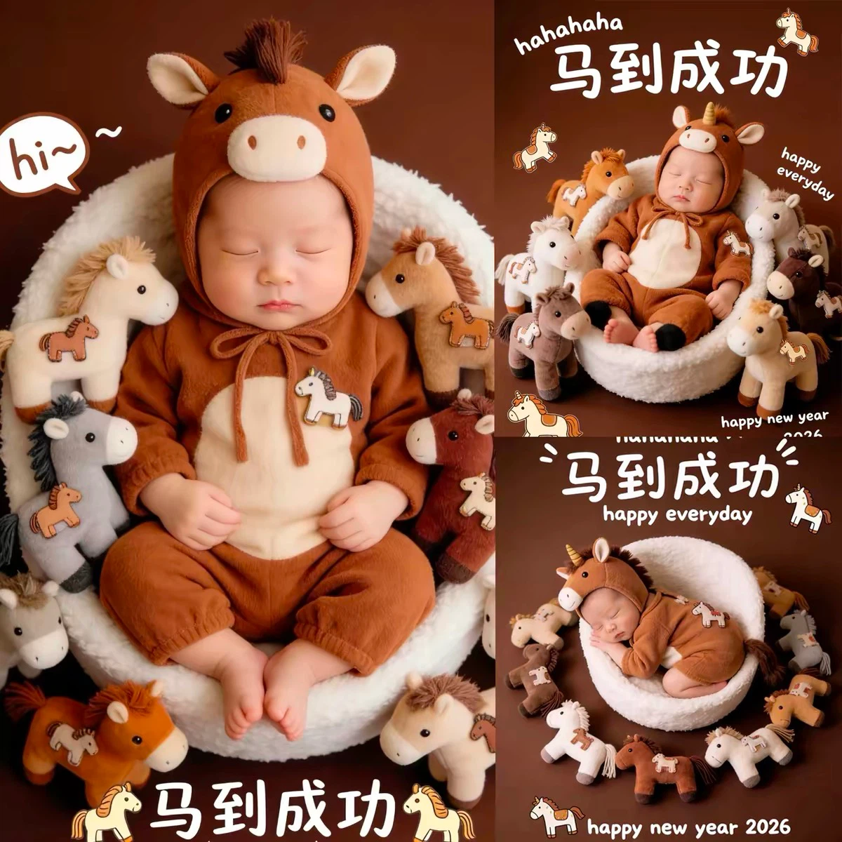 Baby 100-day photo prop & cozy cat bed. With cushion.