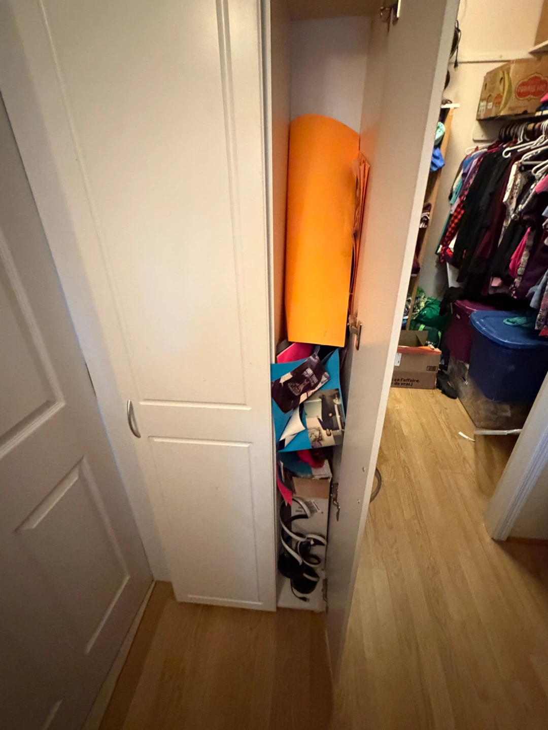 Narrow White Tall Storage Cabinet - photo 3