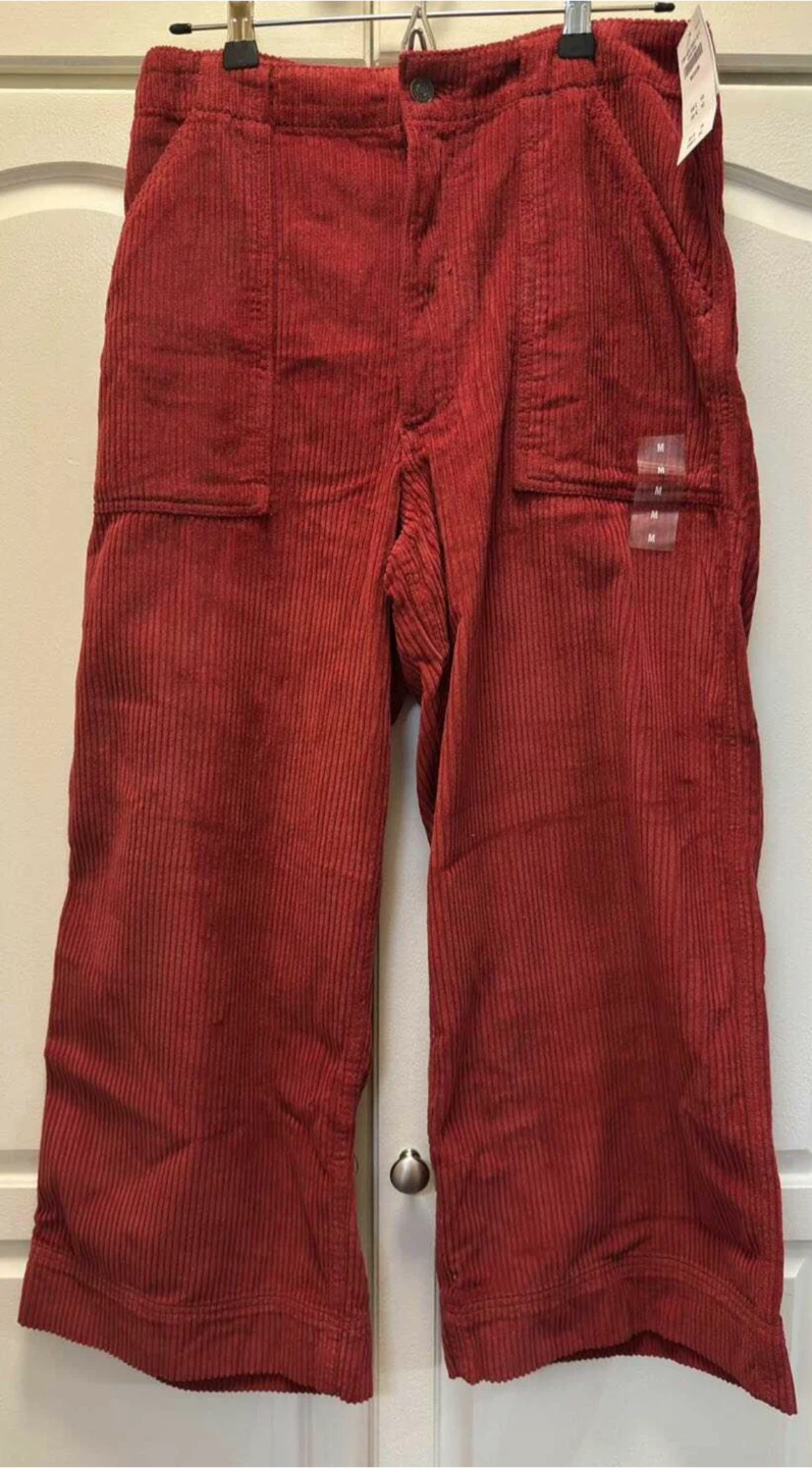 Abercrombie & Fitch Red Corduroy Pants