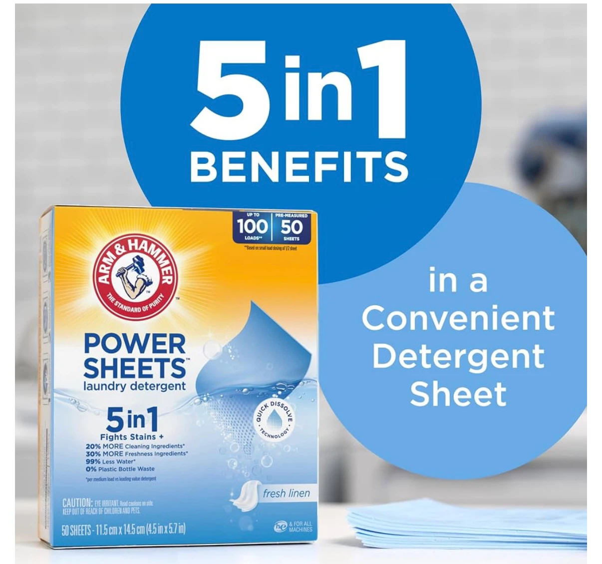 Arm & Hammer Power Sheets Laundry Detergent - photo 2