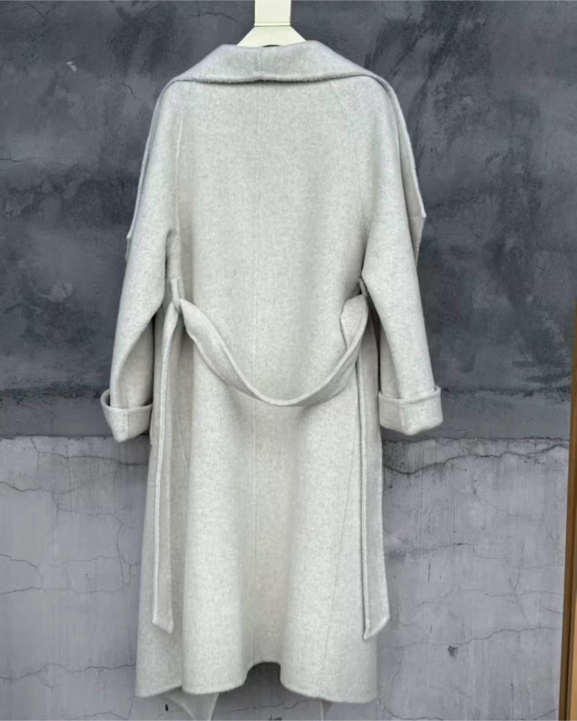 Off-White Wool-Blend Wrap Coat - photo 2
