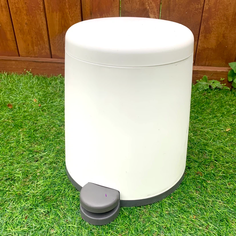 Small Garbage Bin Pedal Trash Can Waste Basket Bathroom Kitchen