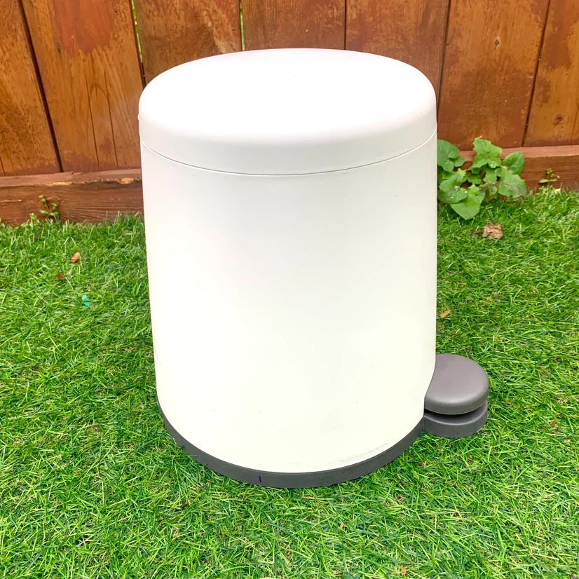 Small Garbage Bin Pedal Trash Can Waste Basket Bathroom Kitchen - photo 5