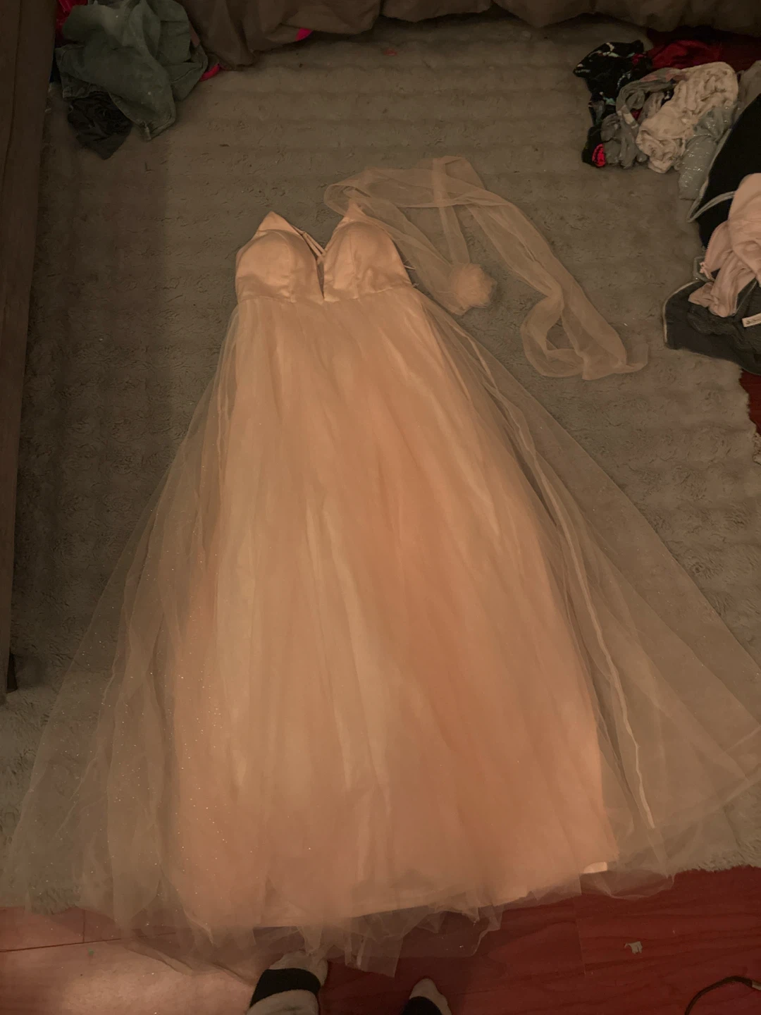 Le Château yellow Tulle Gown