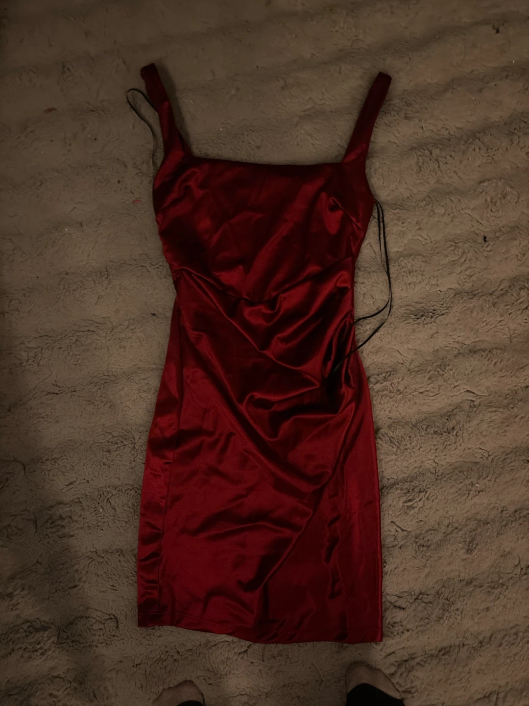 Lovely Day Red Ruched Dress