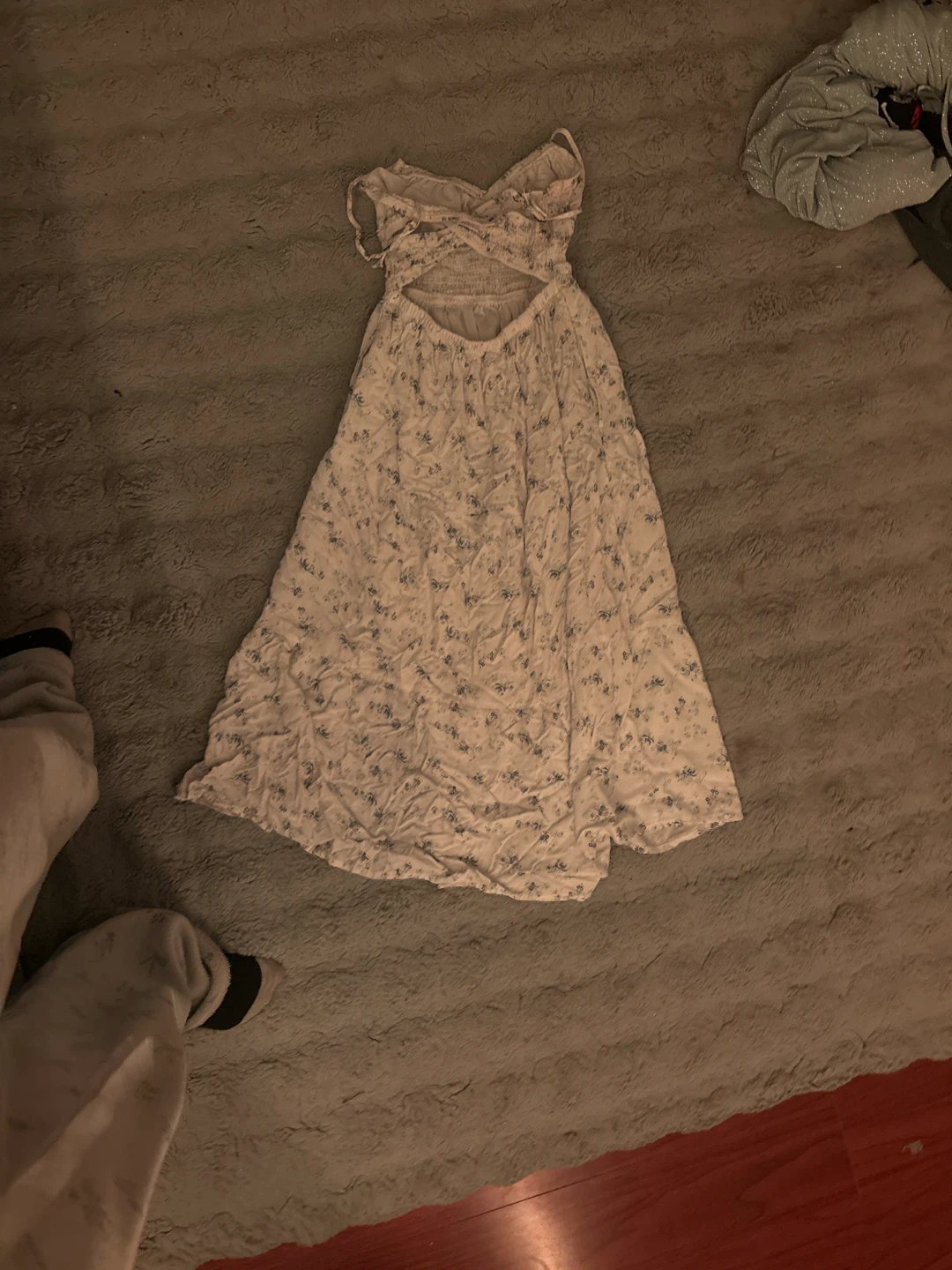 White Floral Maxi Dress - photo 4