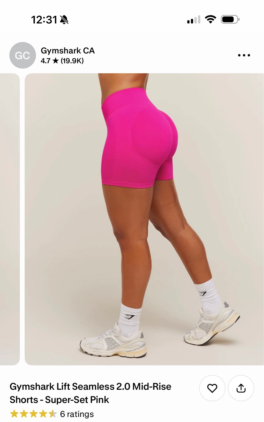 Gymshark Lift Seamless 2.0 Mid-Rise Shorts - Super-Set Pink - photo 2