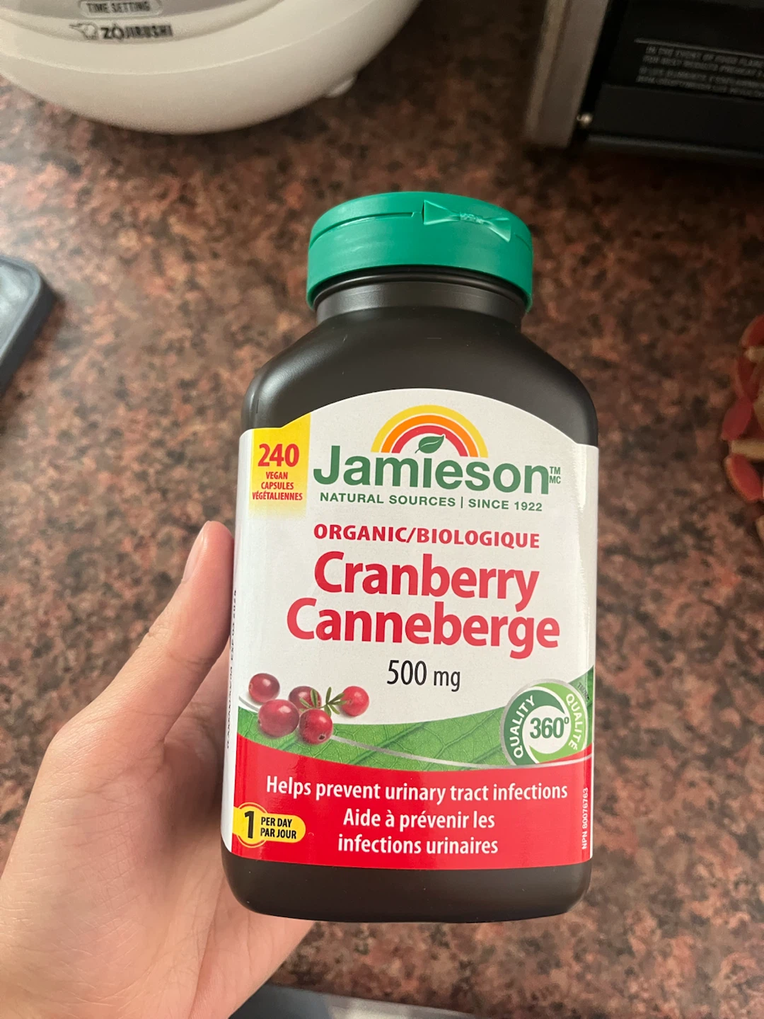 Jamieson Organic Cranberry 500mg Capsules