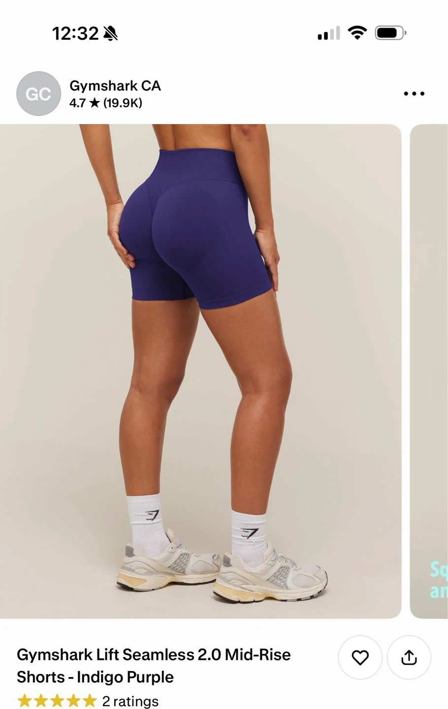 Gymshark Lift Seamless 2.0 Mid-Rise Shorts - photo 2