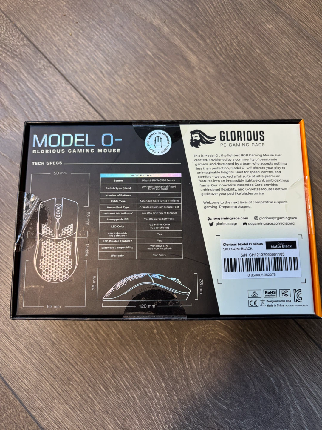 Glorious Model O- (Minus) Ultralight Gaming Mouse - photo 2